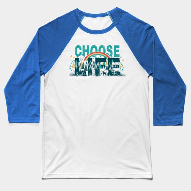 Choose to Live the Life Baseball T-Shirt by Vincent Trinidad Art